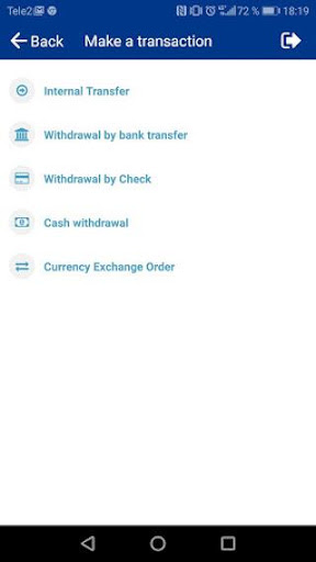 Android application AMFIE Mobile Finance screenshort