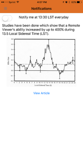 Sidereal Time App Screen 3