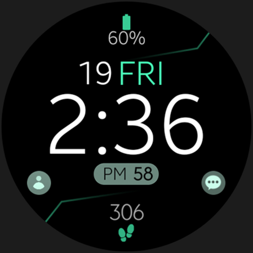 Digital Black v4 watch face logo