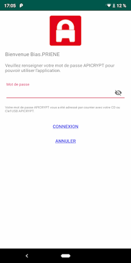 Aperçu de l'application