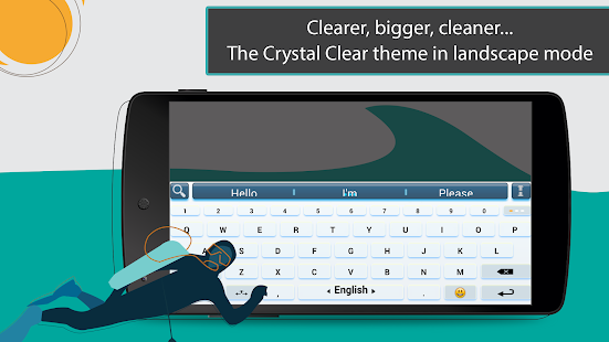 Captura de tela do teclado ai.type Crystal Clear