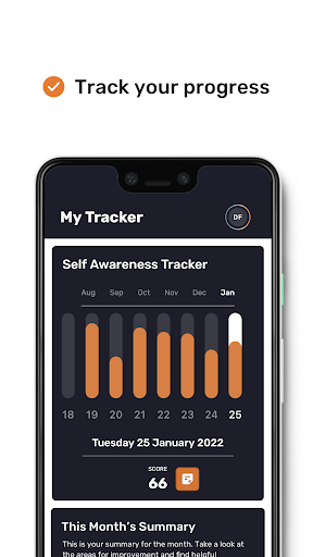 Screenshot of MENTOR360: Forming new habits