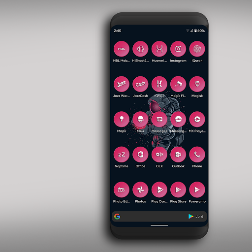 Vivid Cerise Icons Pack