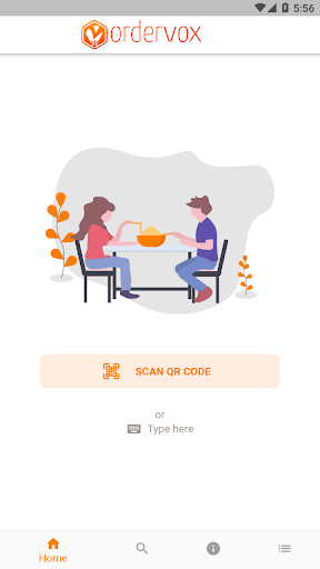 Android application OrderE Eat-in screenshort