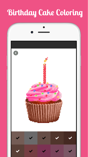 Birthday Cake Coloring Number Screen 2
