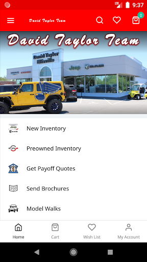 Android application David Taylor Team screenshort