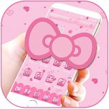 Pink Kitty Bow Cartoon Theme icon