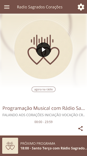 Android application Rádio Sagrados Corações screenshort
