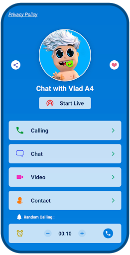 fake call and chat with vladA4 Screenshot 1 - AppWisp.com