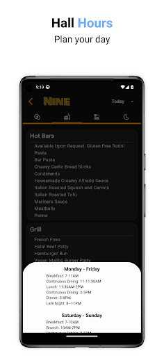 UCSC Menu Screen 3