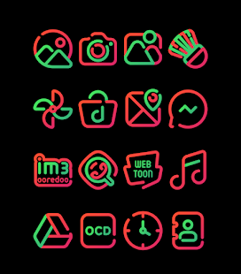 Paketë e ekranit të Paketës së ikonave "Shalqiri - Lines".