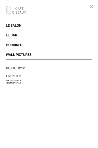 Android application café ciseaux screenshort