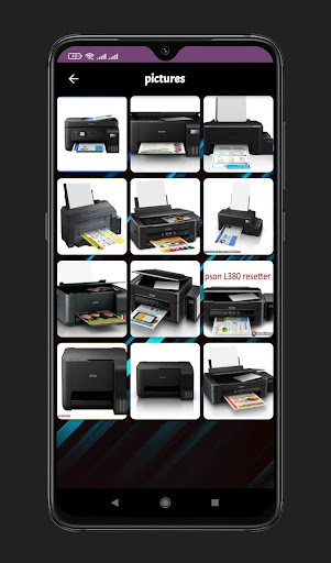Android application Epson L3256 printer guide screenshort