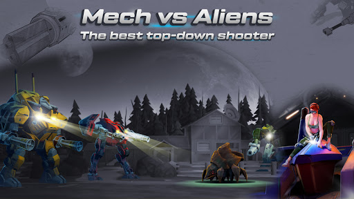 Download Mech vs Aliens: Top down shooter | RPG screenshots 1