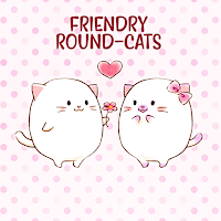 Симпатичные обои Friendly Round-Cats