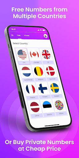 Android application Receive SMS Online screenshort