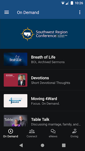 Android application Southwest+ screenshort