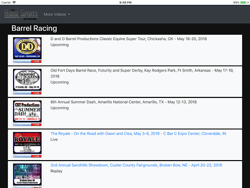 Horse Sports Network Screen 3