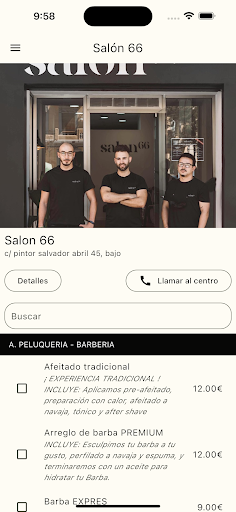 Android application Salón 66 screenshort