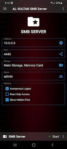 SMB/Samba Server Pro Screen 2