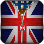 Cover Image of Télécharger Écran de verrouillage à glissière du drapeau britannique  APK