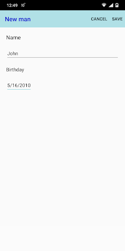 Date of birth Screen 2