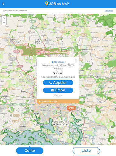 JOB on MAP Screen 3