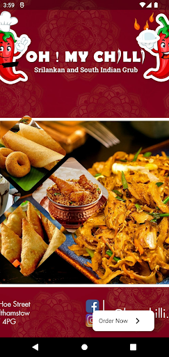 Android application Oh My Chilli screenshort