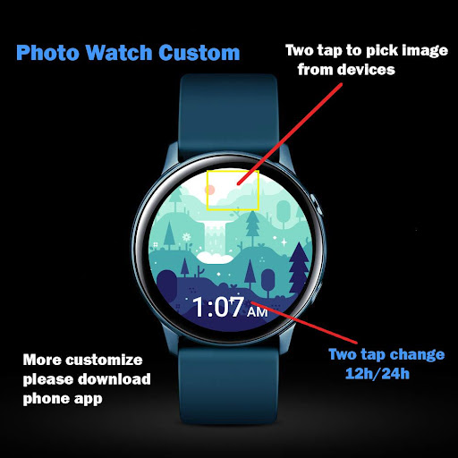Android application Photo Watch Face Pro screenshort