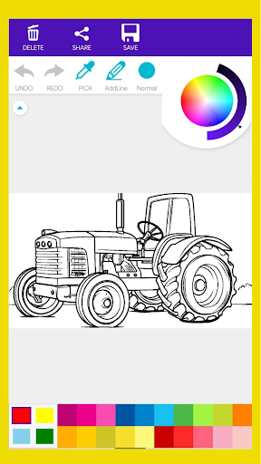 Tractor Coloring Book Screen 3