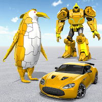 Пингвин робот трансформация автомобиля-робот атака