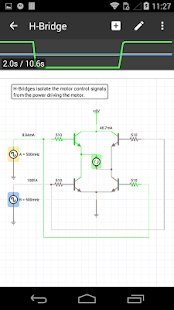 Skjermbilde av iCircuit Electronics Simulator