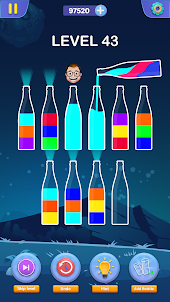Water colors sort puzzle game