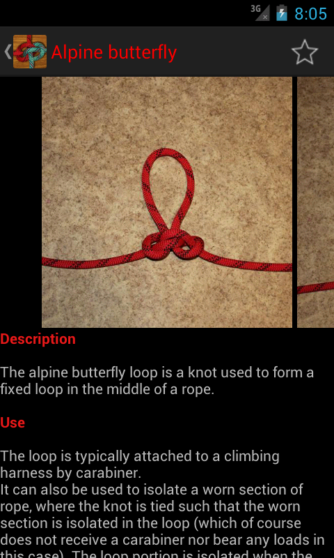 Android application Useful Knots Pro screenshort