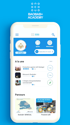 Android application Baobab+ Academy screenshort