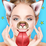 Funny Animal Face Sticker icon