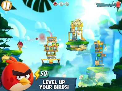 Angry Birds - Choose the Mighty Eagle from the bar along the top