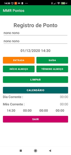 Android application MMR Projetos - Registro Ponto screenshort