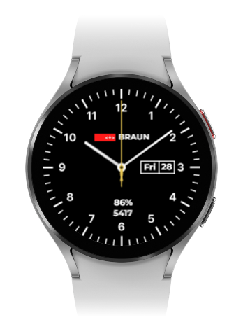 Android application HJ Modern Simple Watch Face screenshort
