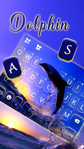 Sunset Dolphin Keyboard Backgr Screen 2