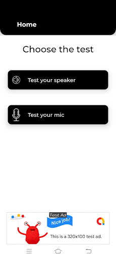 Speaker tester Screen 2