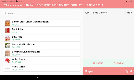 Galeri LAM Aplikasi Kasir Screen 2