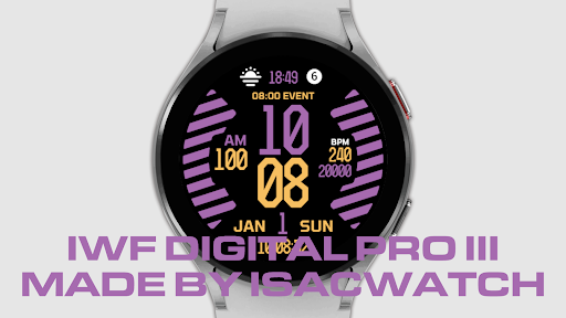 Android application IWF Digital Pro III watch face screenshort