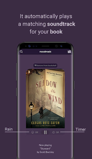 Android application Moodreads: Music for reading b screenshort