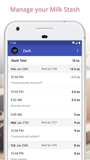 Tinytracks: Newborn Milk Stash Screen 3