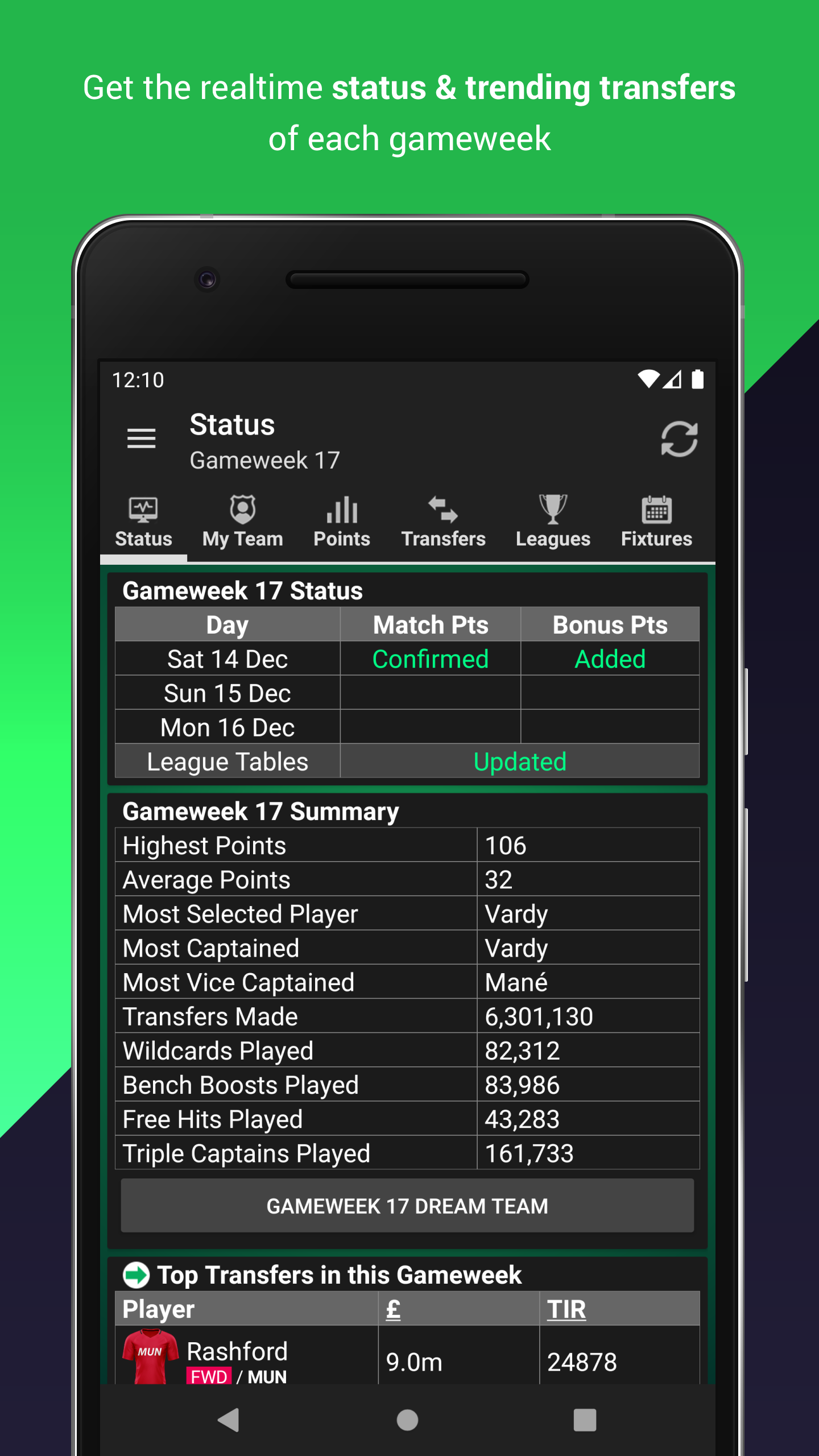 Android application (FPL)Fantasy Football Manager Pro - Premier League screenshort