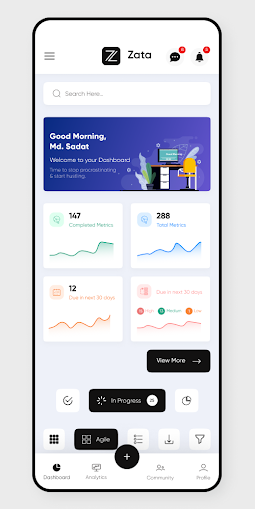 Android application Zata screenshort