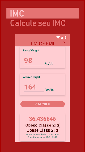 BMI Calculator Calculadora IMC Screenshot 3 - AppWisp.com