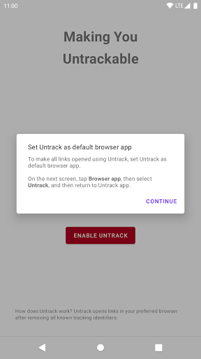 Untrack: Stop Link Tracking Screen 2