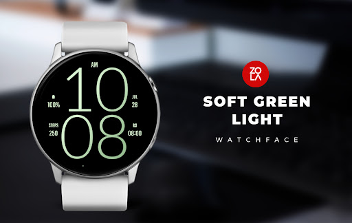 Android application Soft Green Light Watch Face screenshort